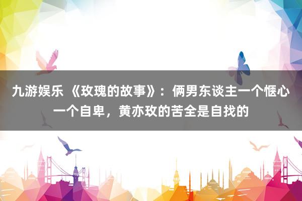九游娱乐 《玫瑰的故事》：俩男东谈主一个惬心一个自卑，黄亦玫的苦全是自找的